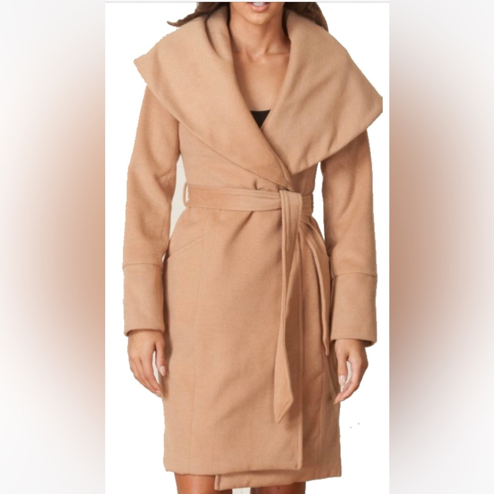 Piperlime Theme Camel Shawl Collar Coat